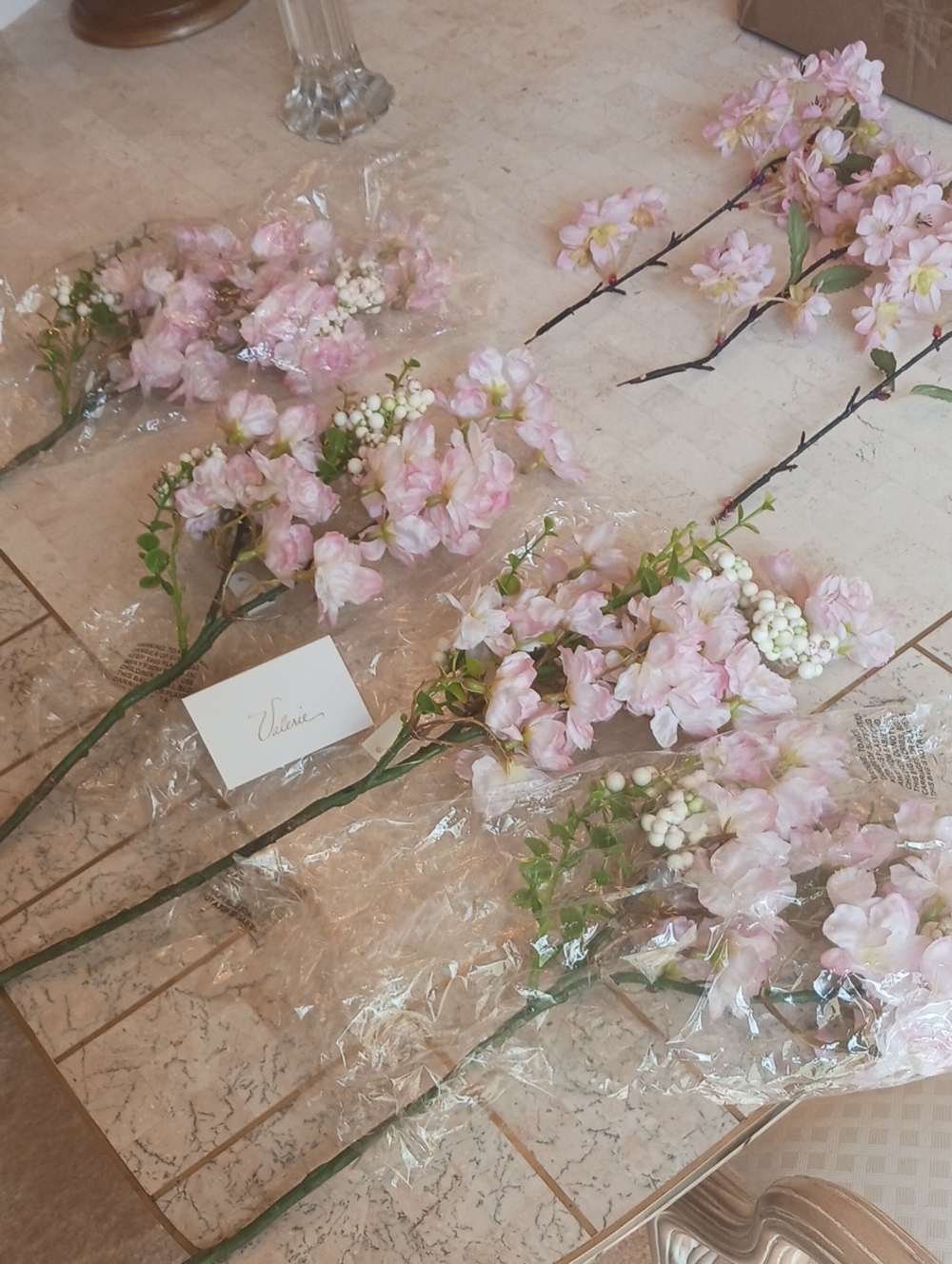 Floral-faux Cherry Blossom "Picks" by Valeri/QVC..NEW In Box,,see Description - Picture 10 of 14